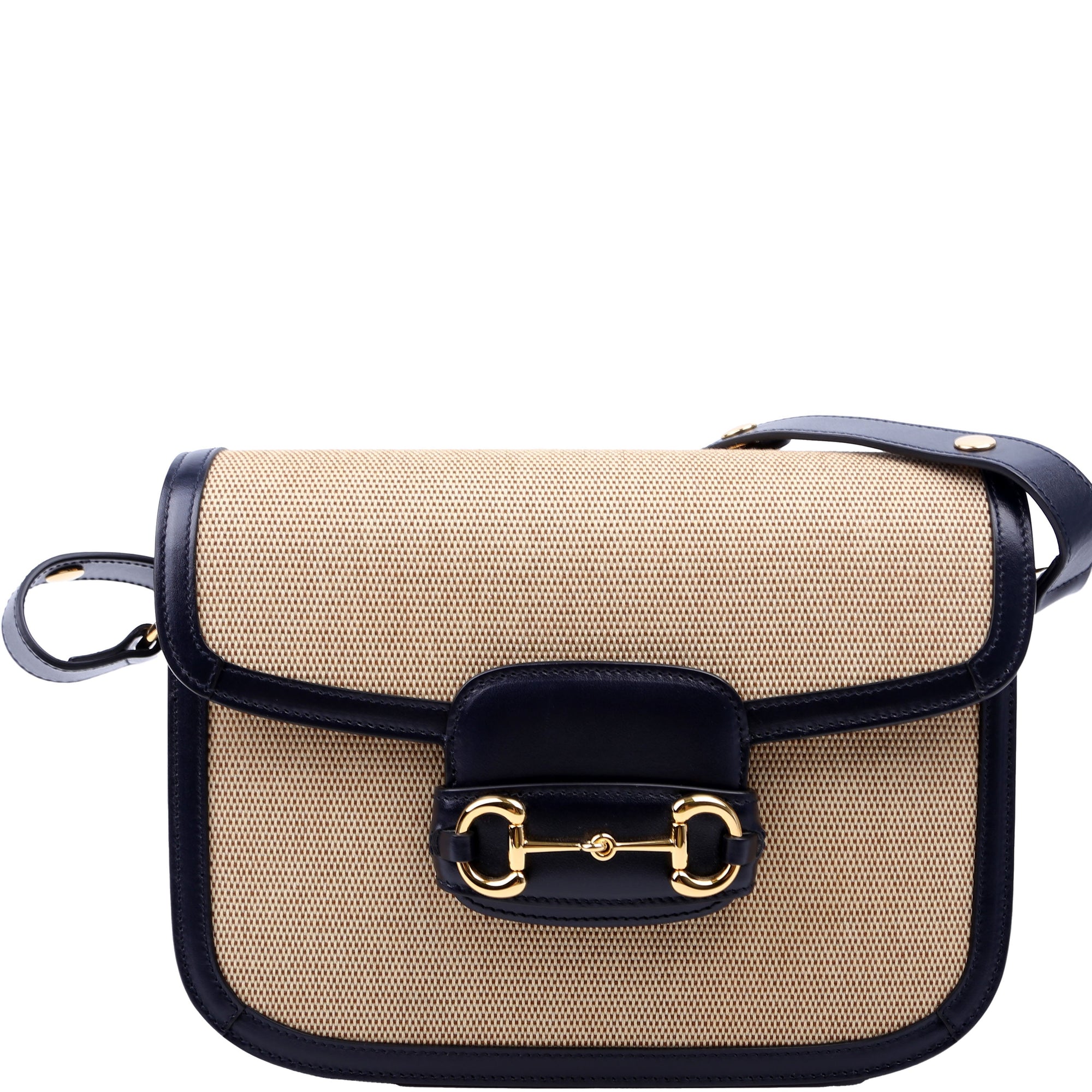 GCCI  Horsebit  Raffia Shoulder Bag