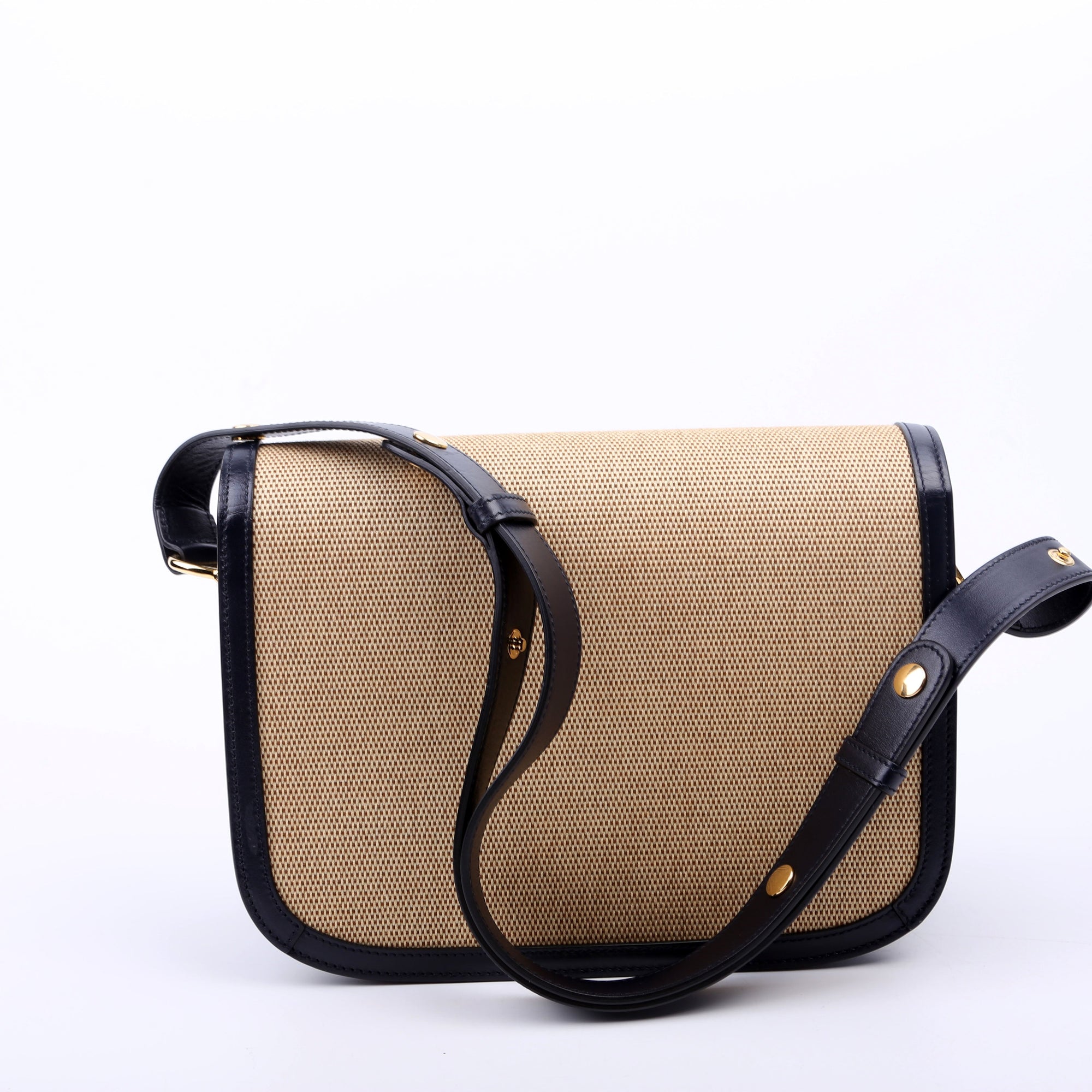 GCCI  Horsebit  Raffia Shoulder Bag