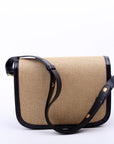 GCCI  Horsebit  Raffia Shoulder Bag