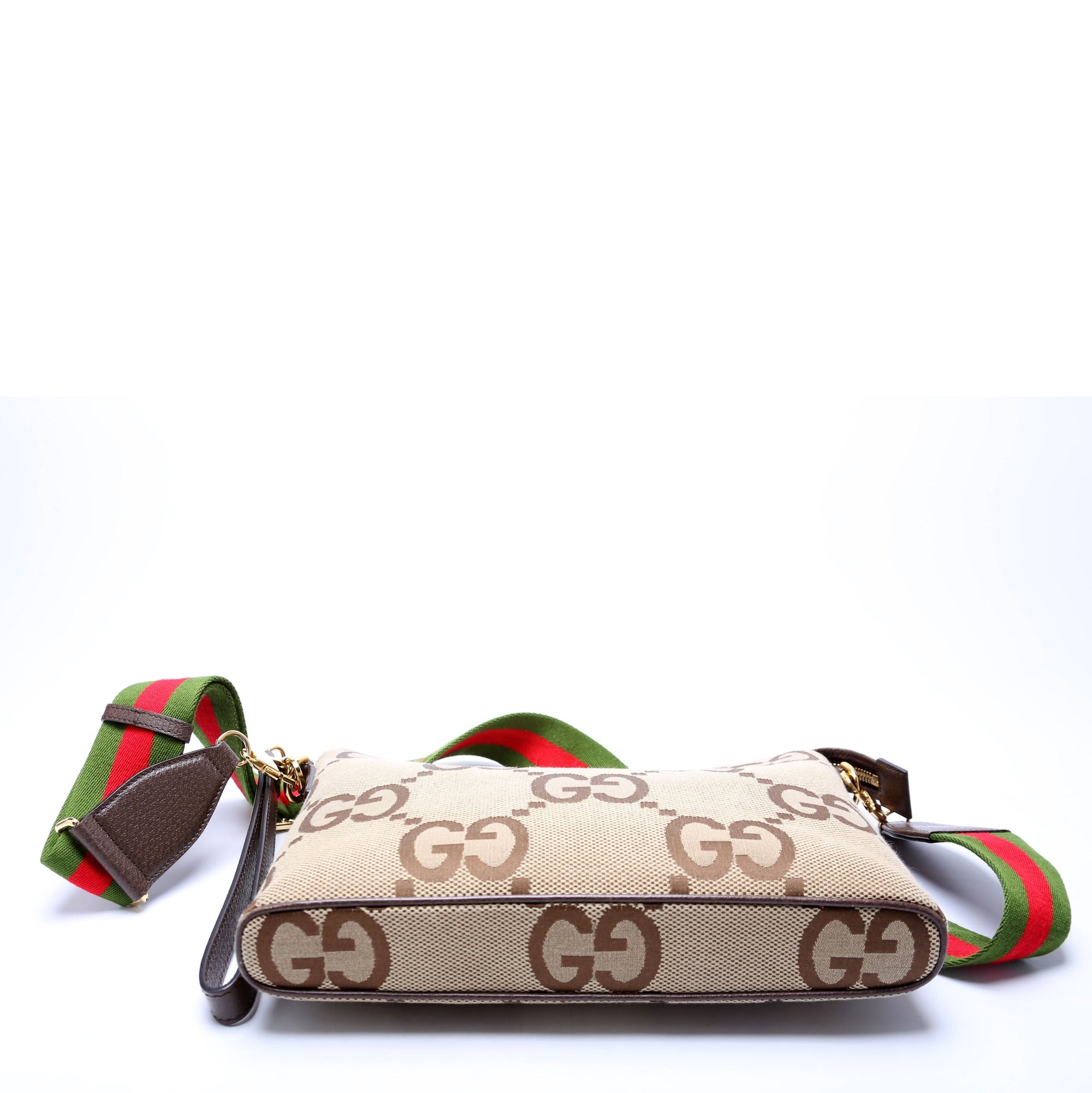 GCCI  Jumbo GG Messenger Brown, Red, Green and Gold