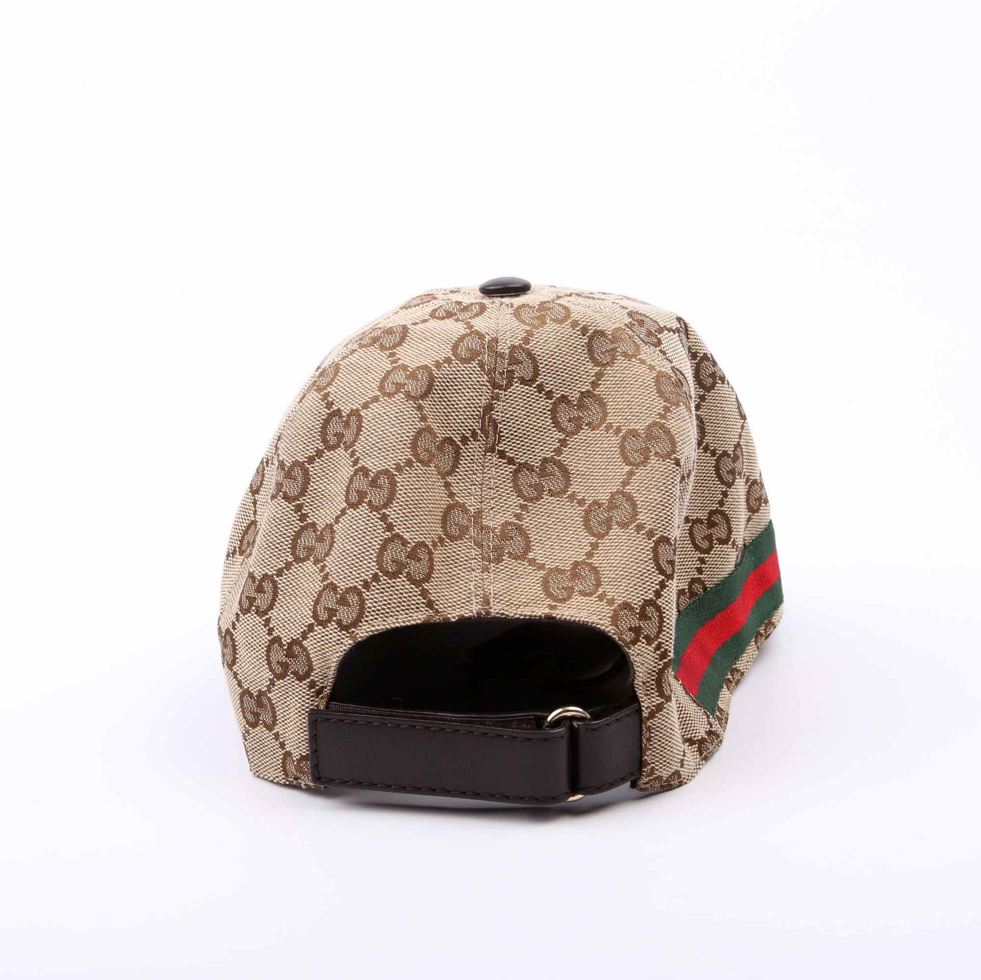 GCCI  GG Canvas Web Hat Size Large Brown