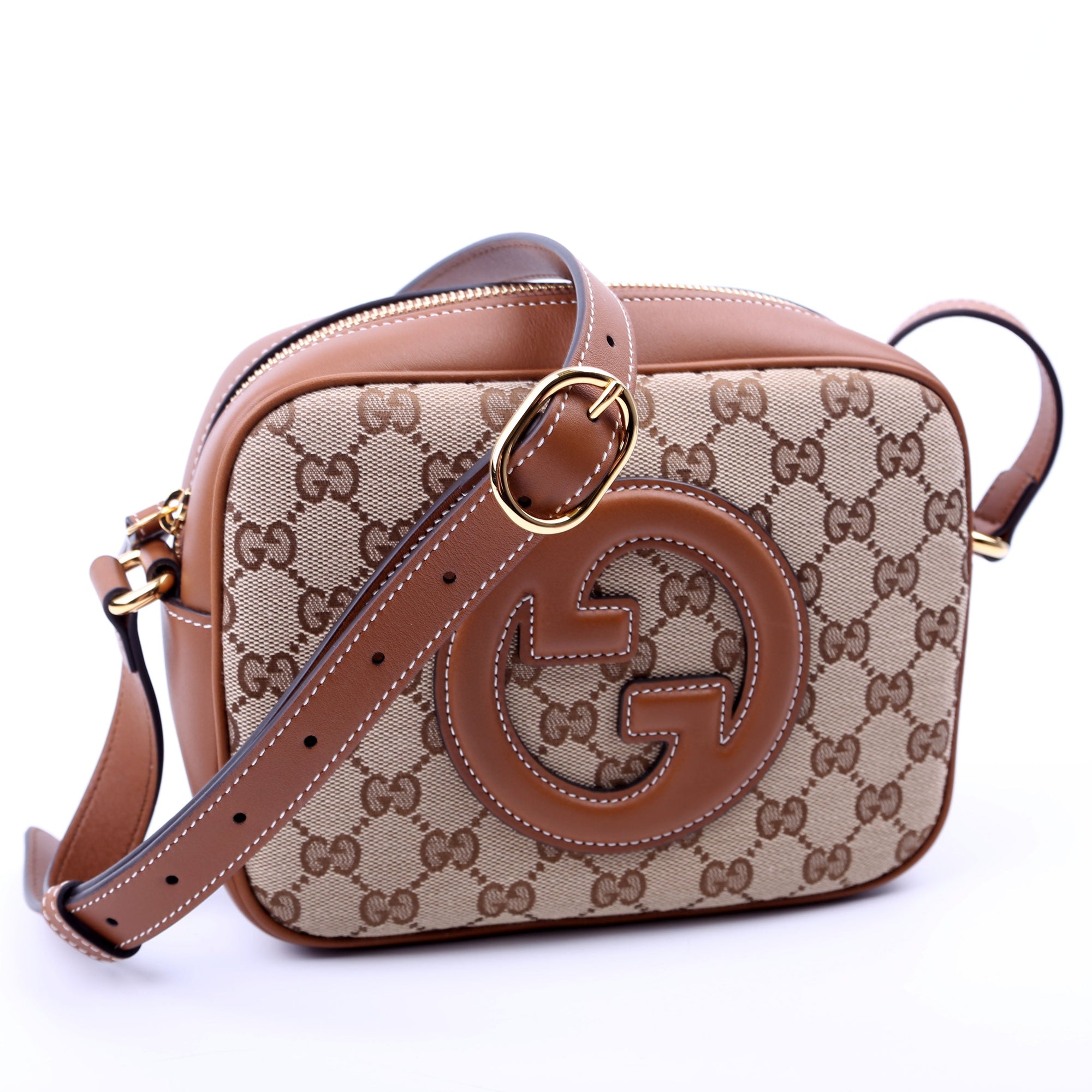 GCCI  Blondie GG Canvas Small Shoulder Bag Brown