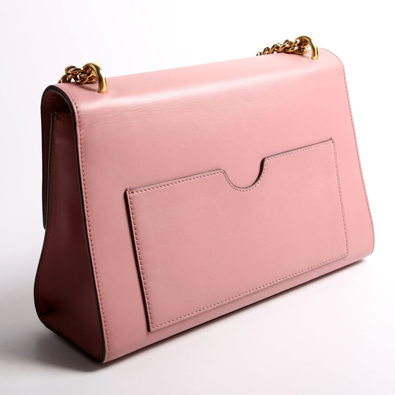 GCCI  Padlock Calfskin Shoulder Medium Pink