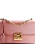 GCCI  Padlock Calfskin Shoulder Medium Pink