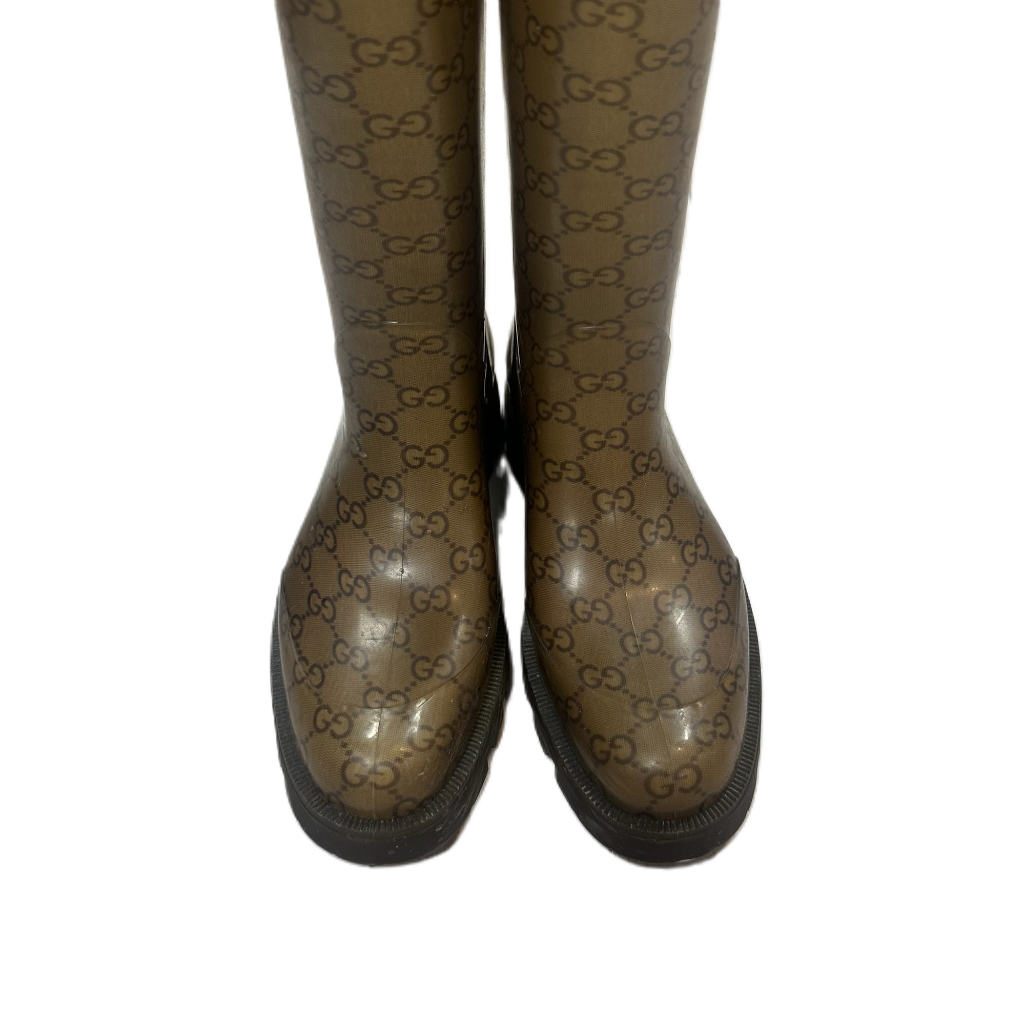 Brown Boots Luxury Designer By GCCI, Size: 8