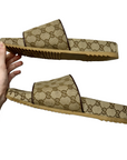 Brown & Tan Sandals Luxury Designer By GCCI, Size: 13.5