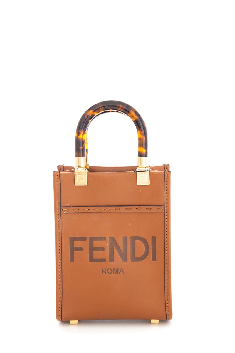 FNDI Brown Mini Sunshine Shopper Handbag