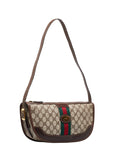 GCCI  GCCI GG Supreme Sy Line  Shoulder Bag Brown Beige PVC Leather  GCCI GCCI