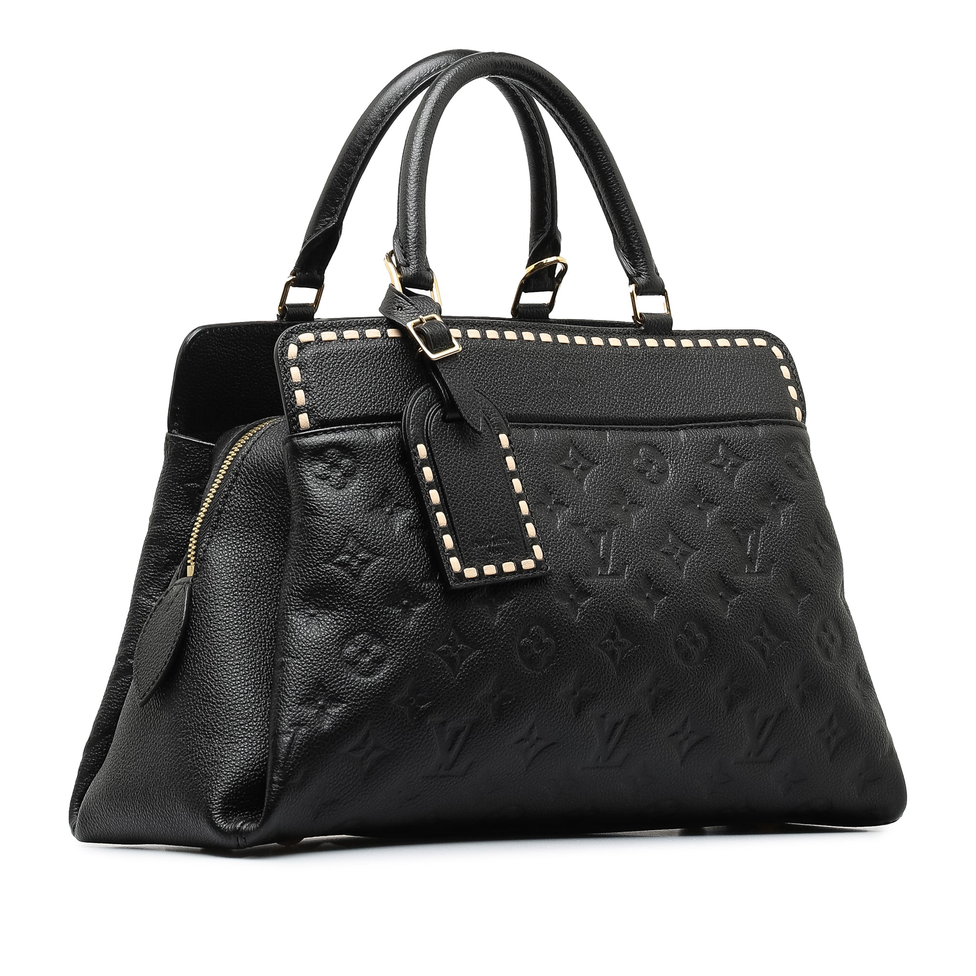 Black LV Monogram Empreinte Vosges MM Satchel