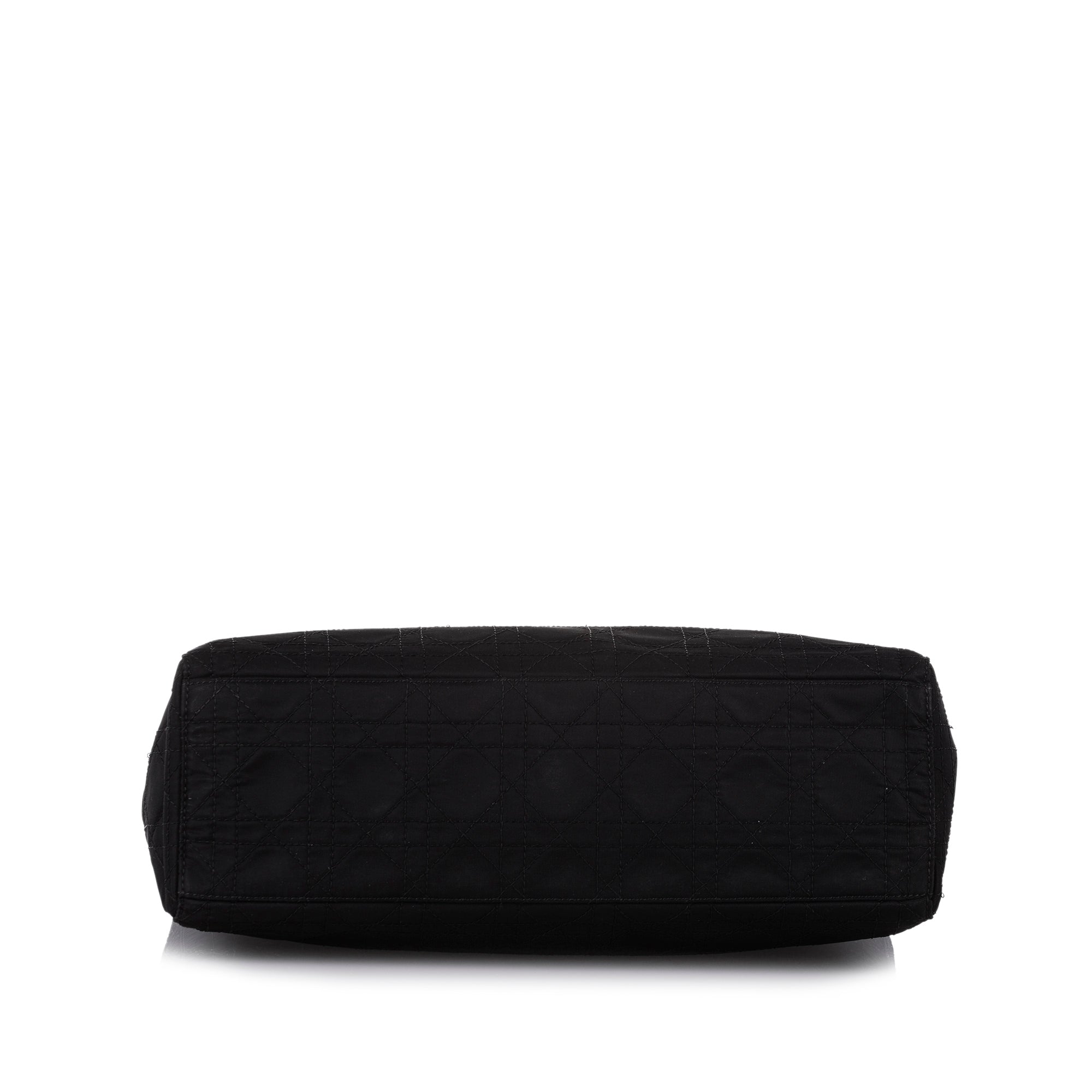 Cannage Lady D1OR Nylon Handbag Black