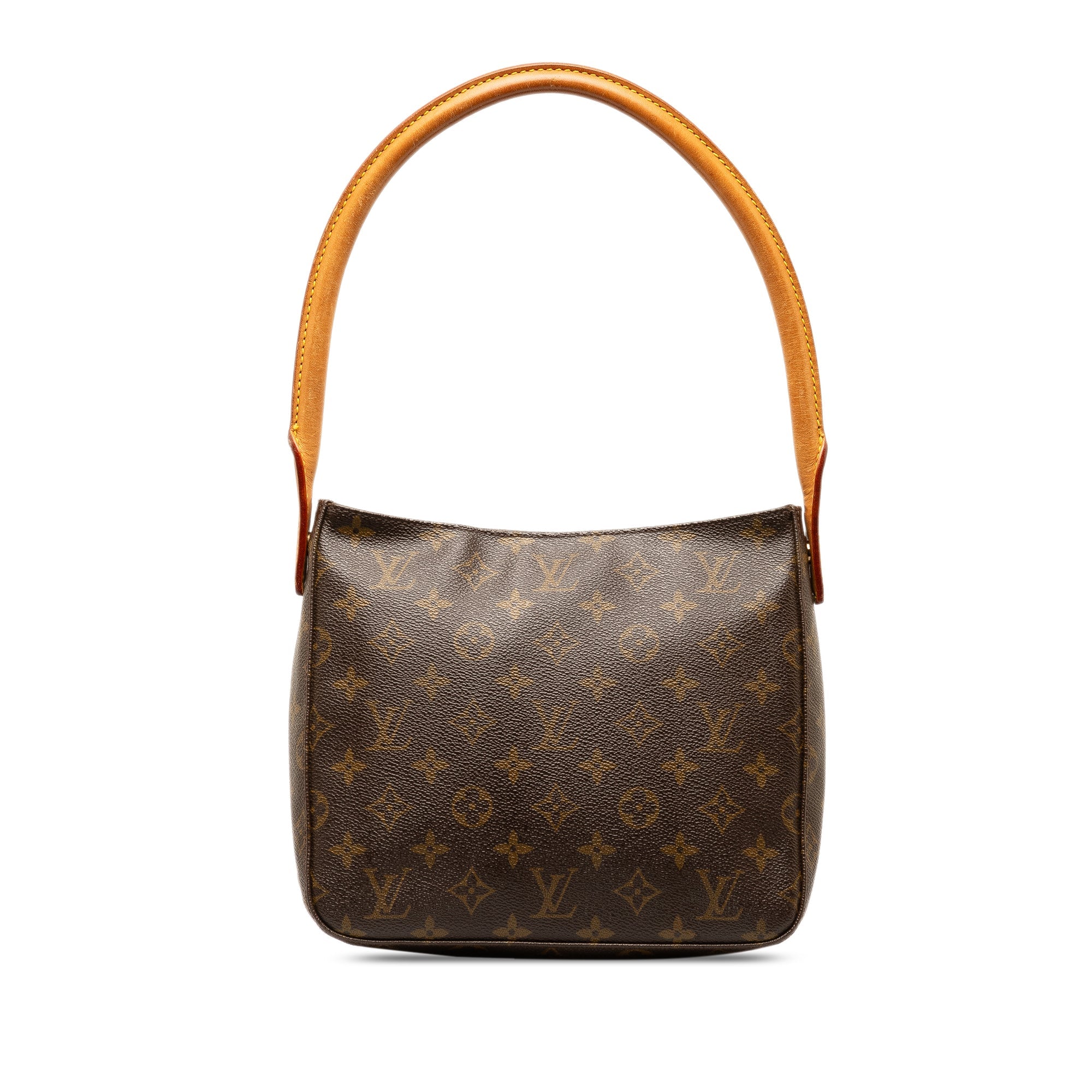 Brown LV Monogram Looping MM Shoulder Bag