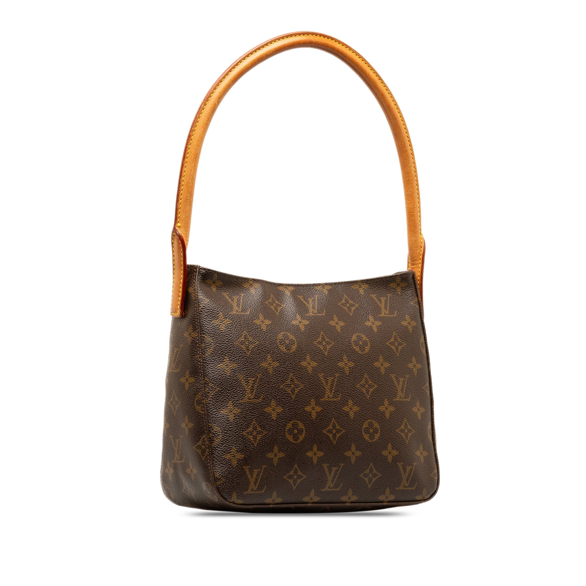 Brown LV Monogram Looping MM Shoulder Bag
