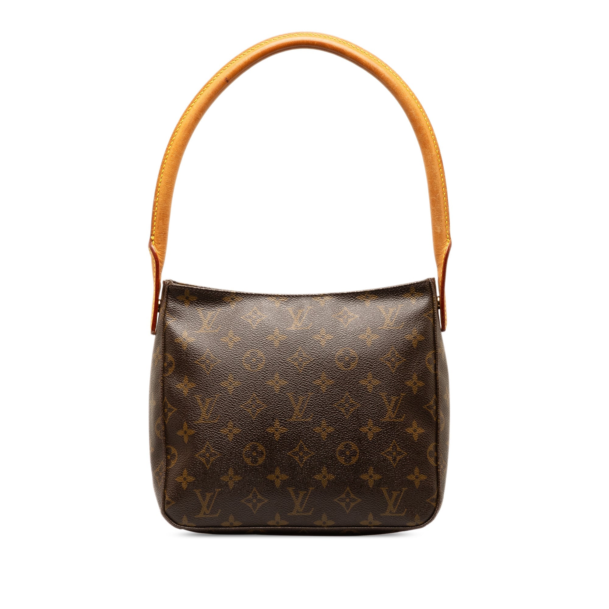 Brown LV Monogram Looping MM Shoulder Bag
