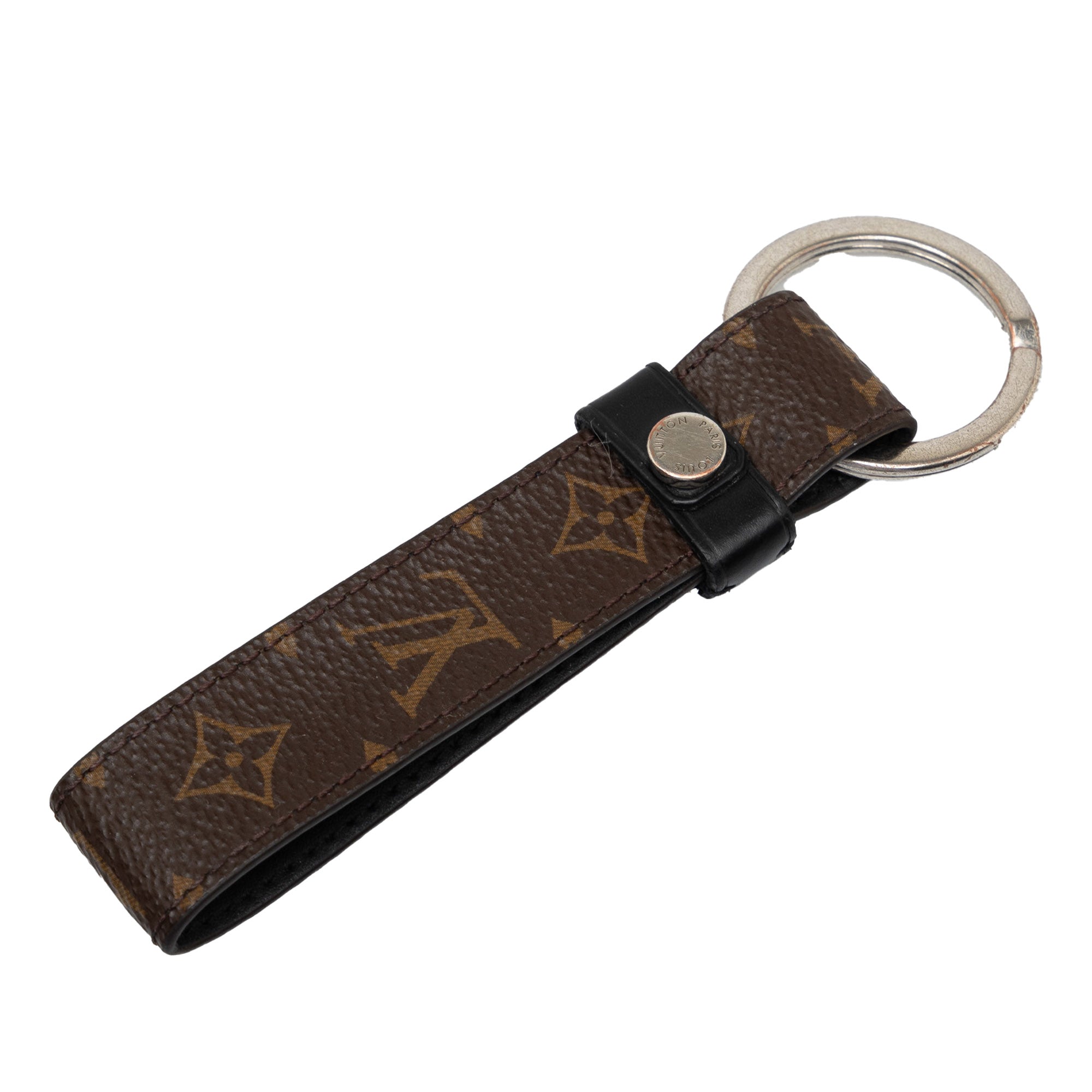 Brown LV Monogram Dragonne Key Chain