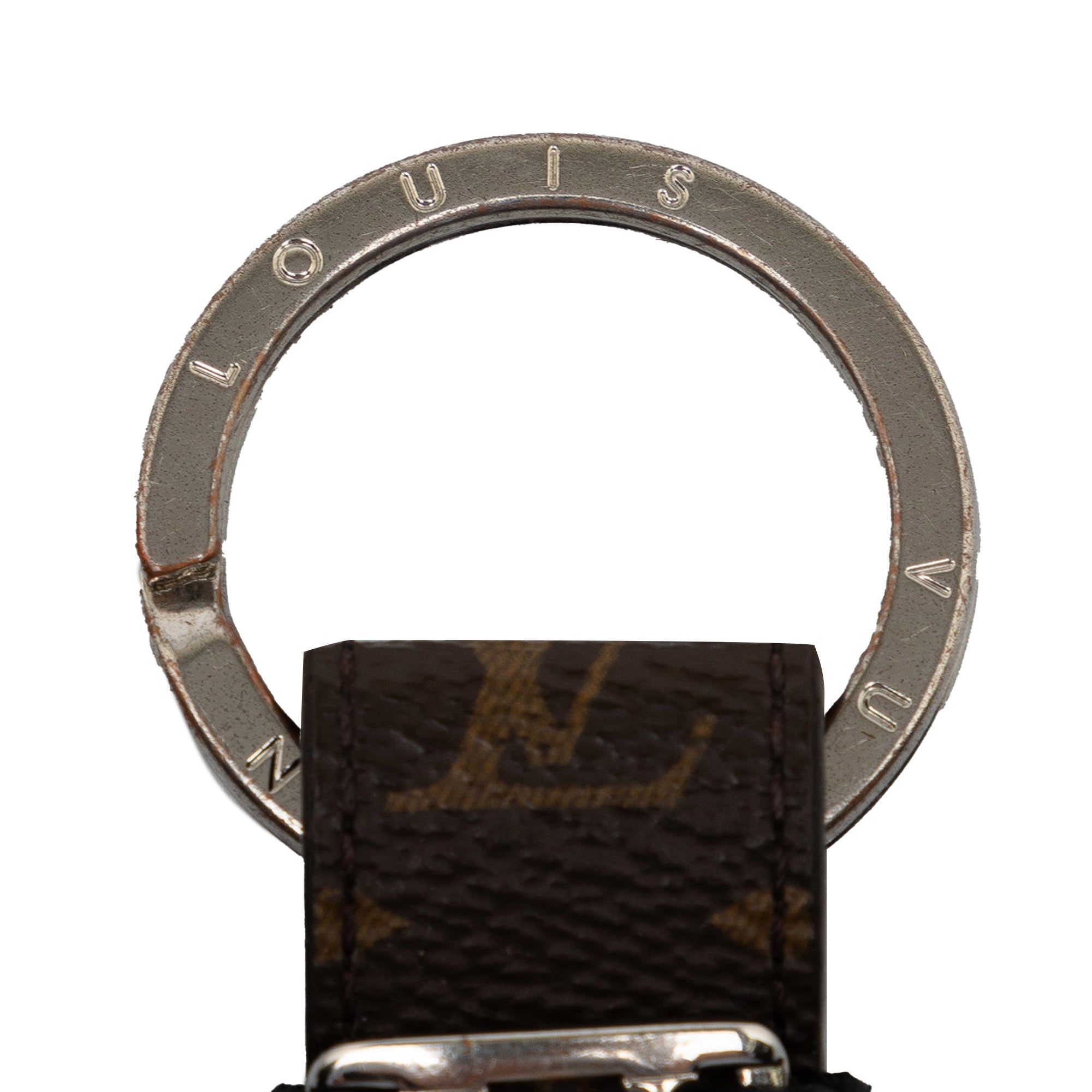 Brown LV Monogram Dragonne Key Chain