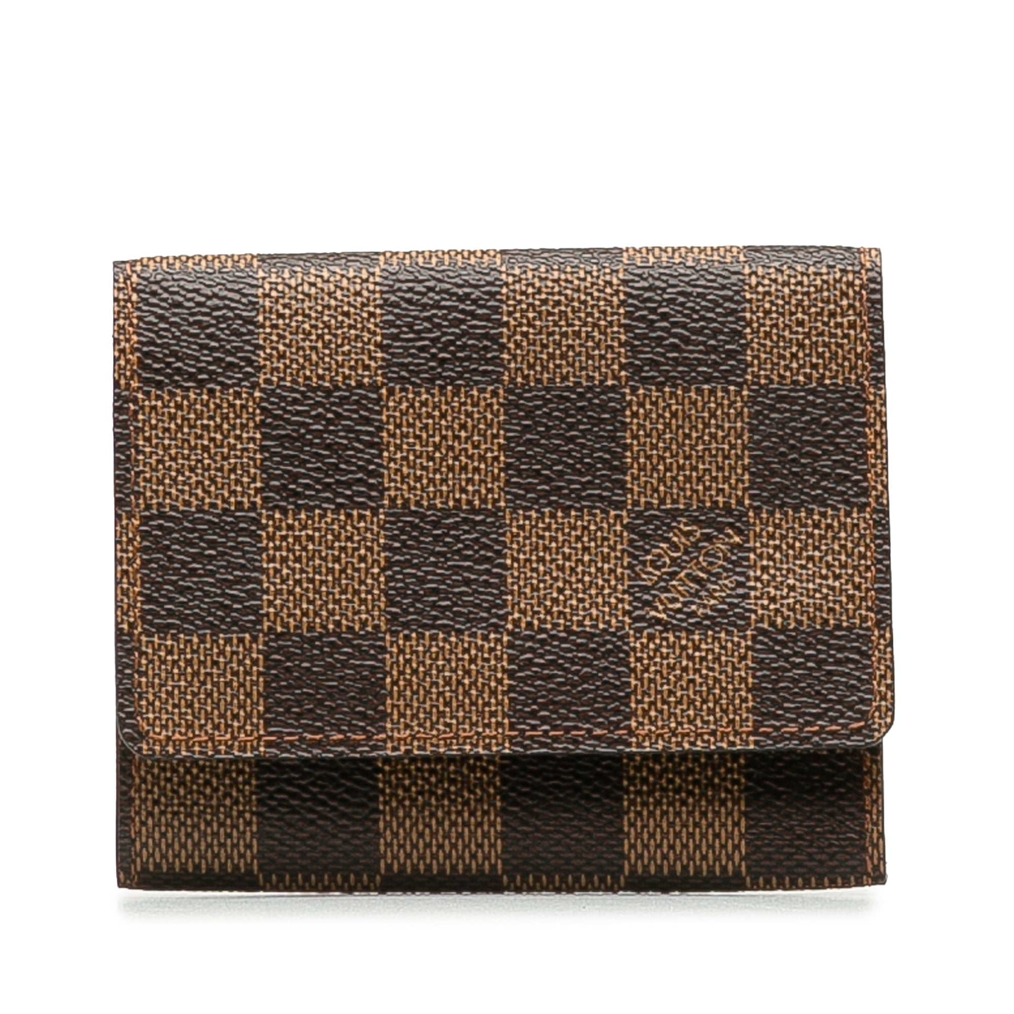 Brown LV Damier Ebene Business Card Holder