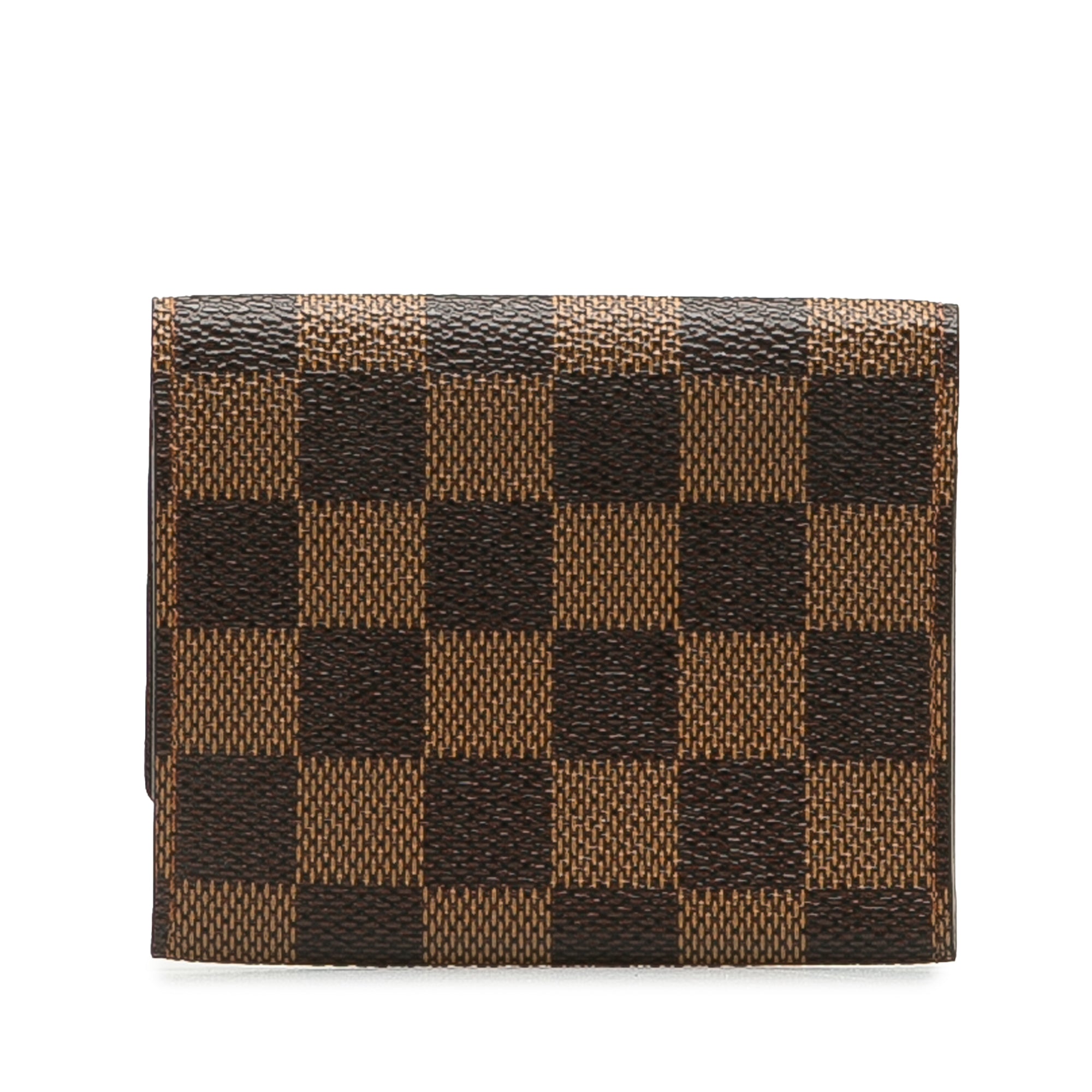Brown LV Damier Ebene Business Card Holder
