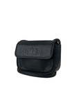 Christian D1OR CD Logo Embossed Small Shoulder bag Black Vintage ee2nsk