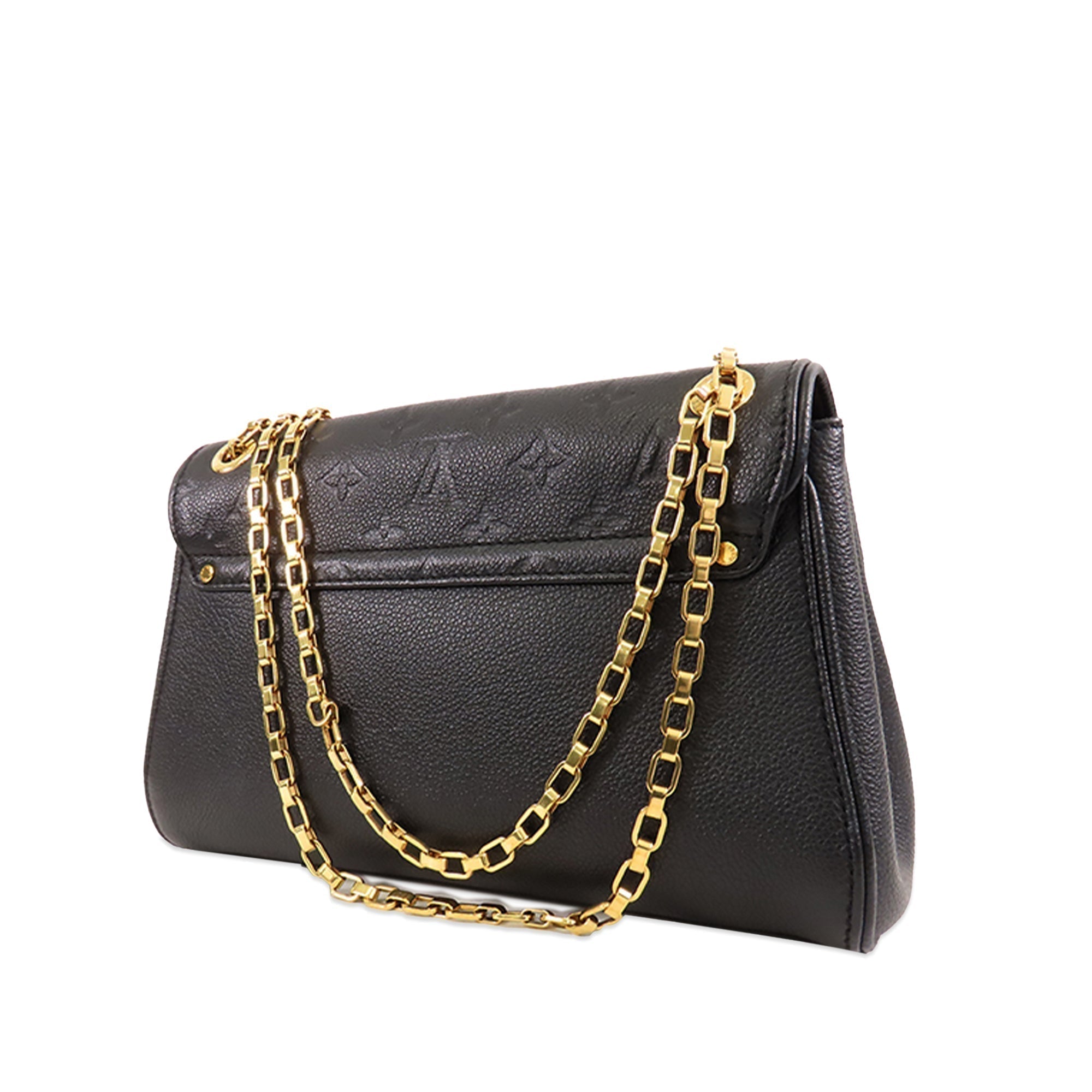 Black LV Monogram Empreinte Saint Germain PM Shoulder Bag