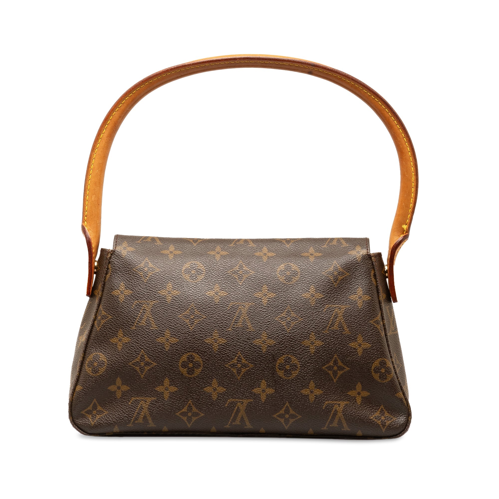 Brown LV Monogram Looping Mini Shoulder Bag