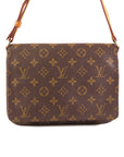 Brown LV Monogram Musette Tango Long Strap Crossbody Bag