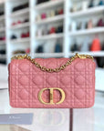 *Un* D1OR Caro - Medium Cannage Calfskin Pink Gold Hardware