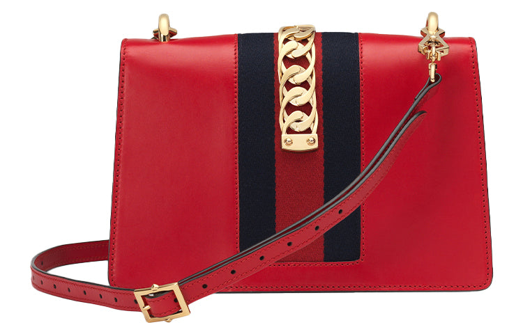 (WMNS) GCCI Sylvie SeriesGold Chain Single Shoulder Bag Small Red 524405-CVLEG-8604