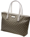 (WMNS) GCCI Logo Leather Logo Canvas Large Capacity Tote Shoulder Bag Ebony / White Handbag 211137-KGDHR-9761