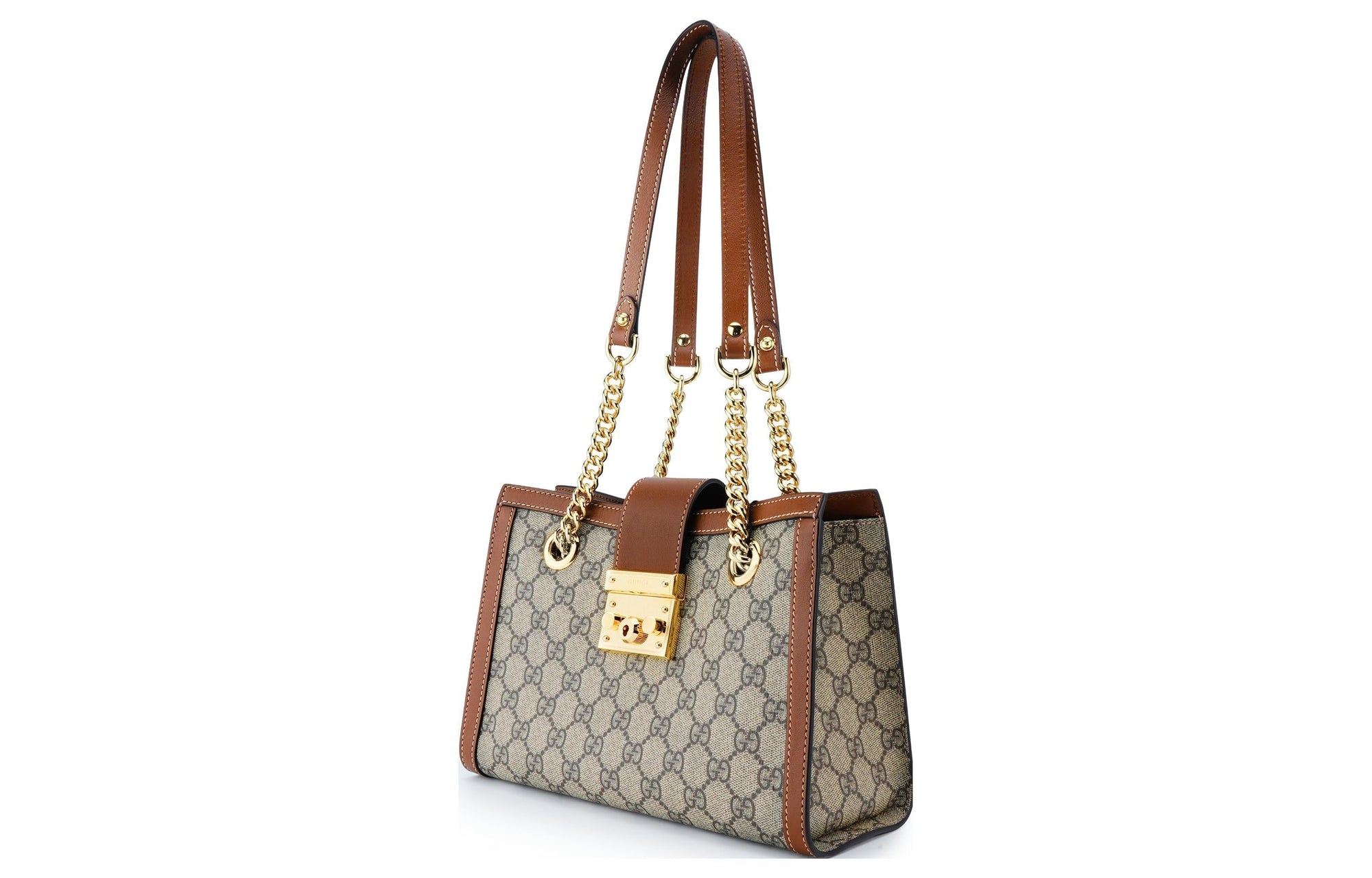 (WMNS) GCCI Padlock GG Bag Small-Size Brown 498156-KHNKG-8534