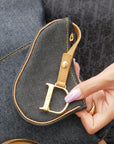 CHRISTIAN D1OR 2001 Denim Saddle Key Case 70747