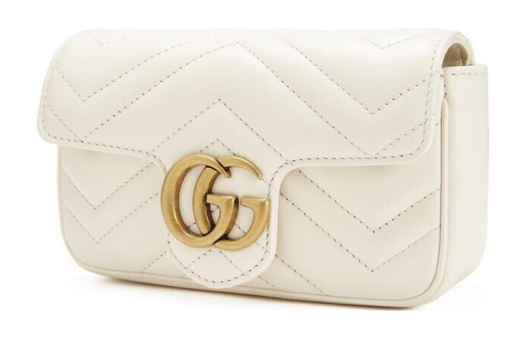 (WMNS) GCCI Silver GG Marmont Leather Tote Bag 'White' 476433-DSVRT-9022