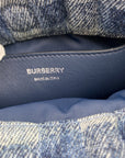 BBERRY Blue Denim Quilted Small Lola Bucket Shoulder Bag Tote