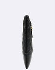 A84287 Black Vintage Leather Quilted Gabriel New Medium Clutch Bag CH