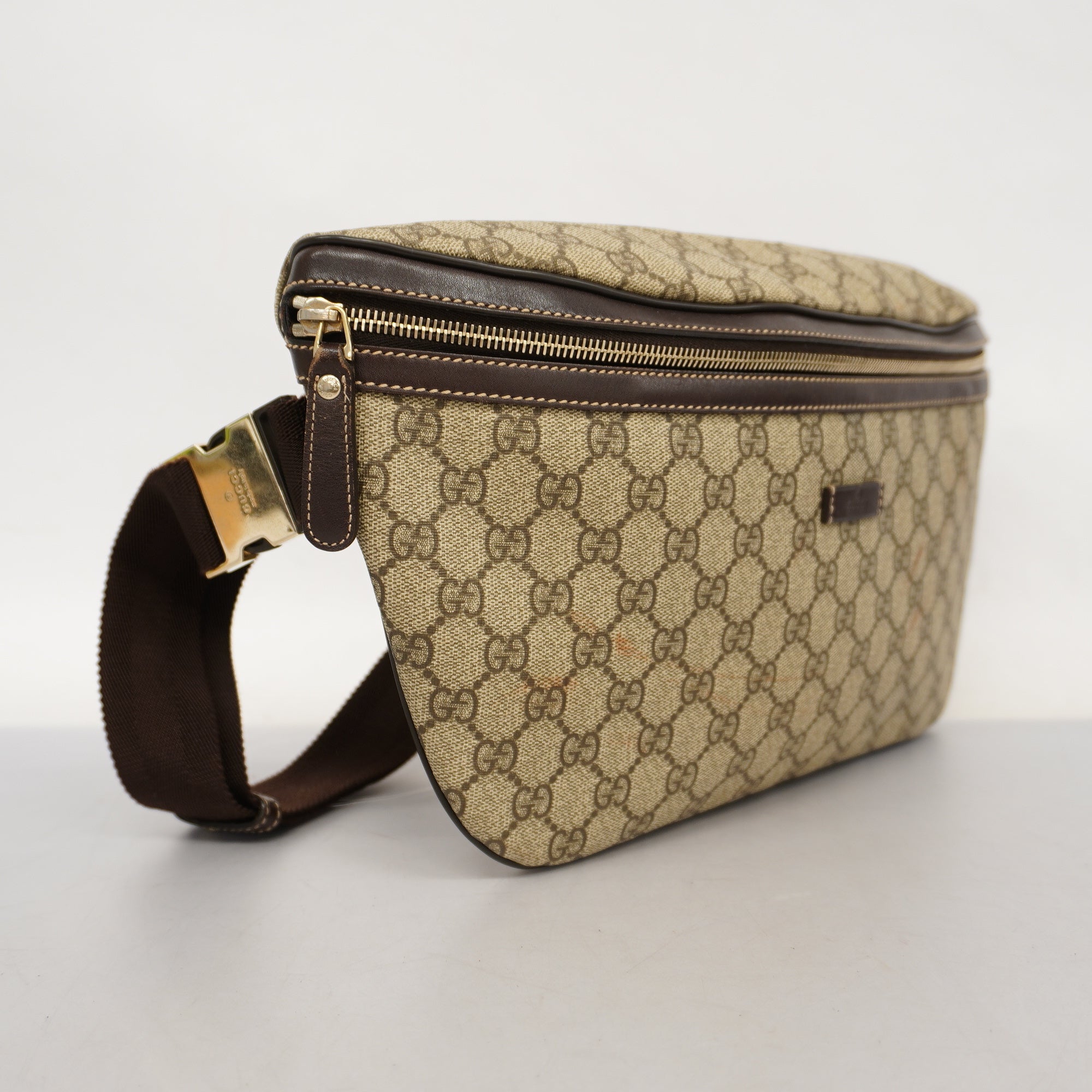 GCCI  Body Bag 211110 Men's GG Supreme Sling Bag Beige,Brown
