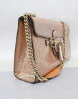 GCCI  Horsebit Shoulder Bag Emily Enamel 295402 Women's Shoulder Bag Pink