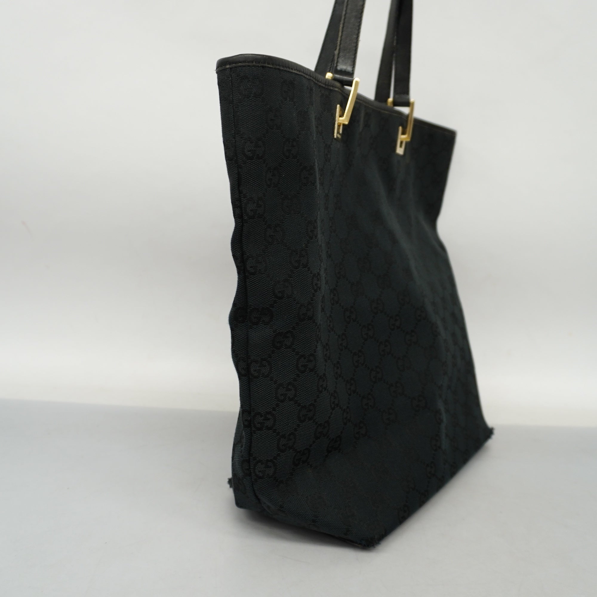 GCCI  GG Canvas 002 1098 Women's Tote Bag Black