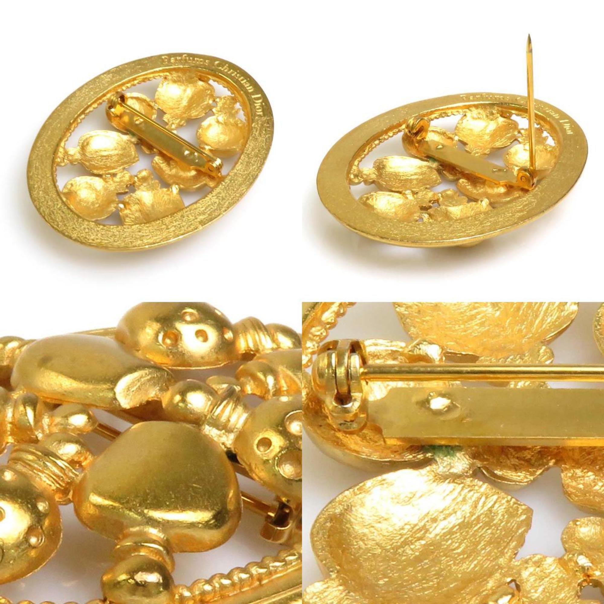 CHRISTIAN D1OR Brooch Metal Gold Ladies