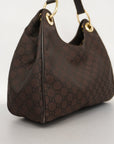 GCCI  257265 Women's Nylon Shoulder Bag Brown
