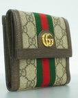 GCCI  Ophidia Bi-fold Wallet Gold Metal Fittings 523173 Women's GG Supreme