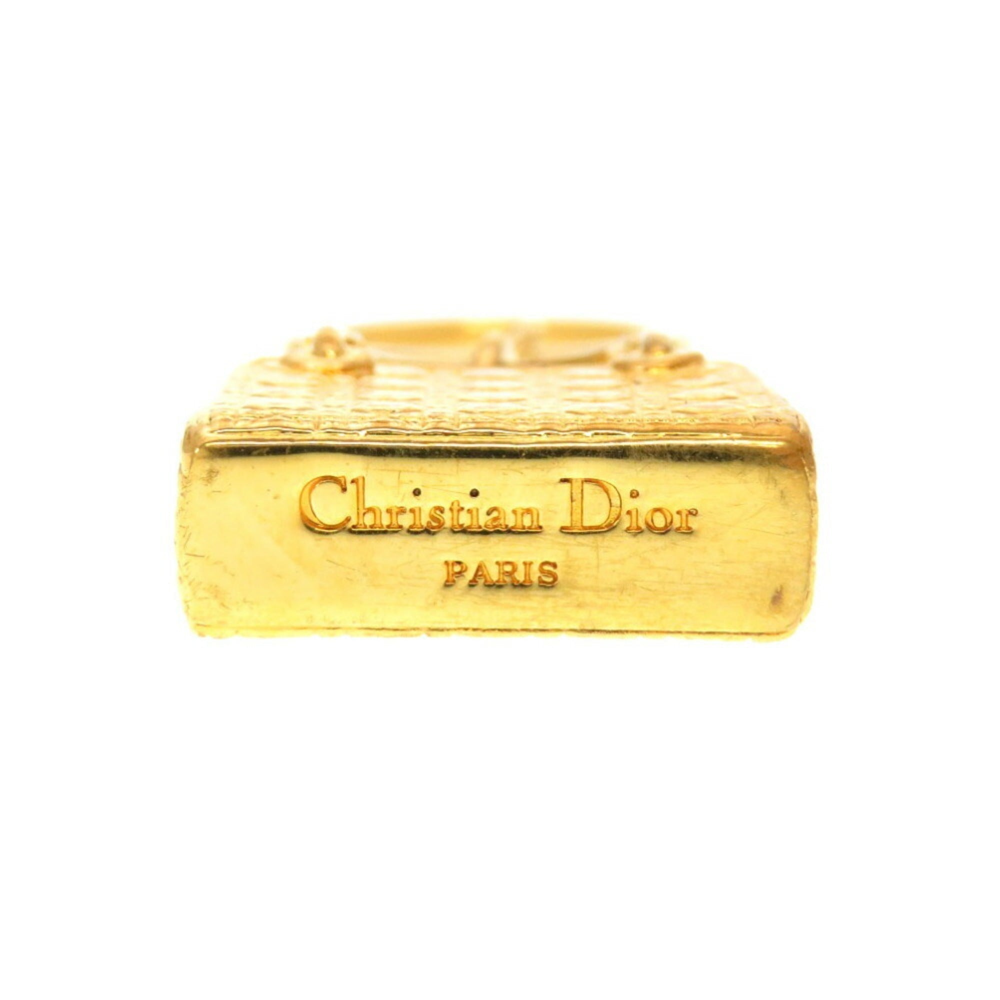 CHRISTIAN D1OR Canage Lady Gold Keychain Charm
