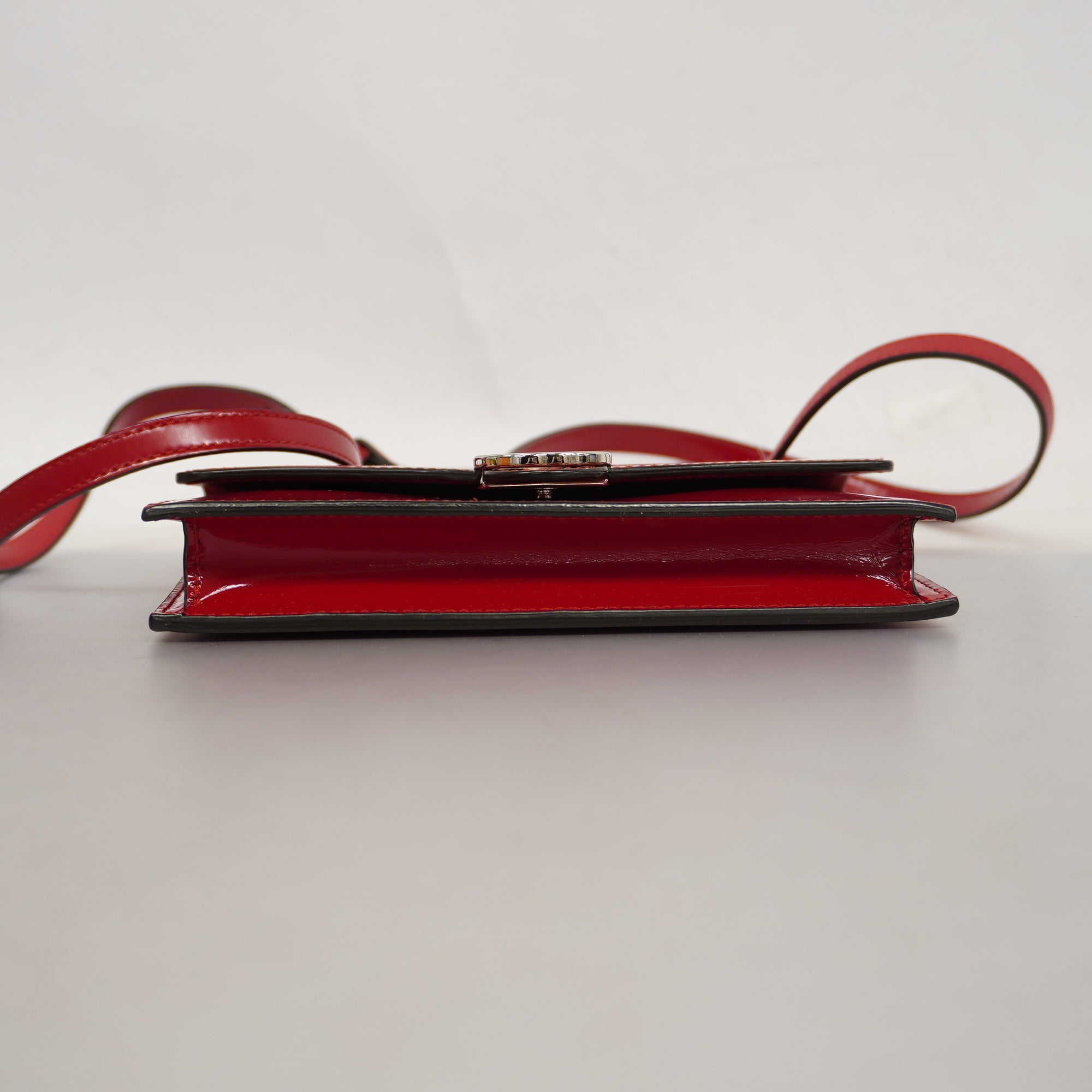 GCCI  Interlocking G 510304 Women's Leather Shoulder Bag Red Color