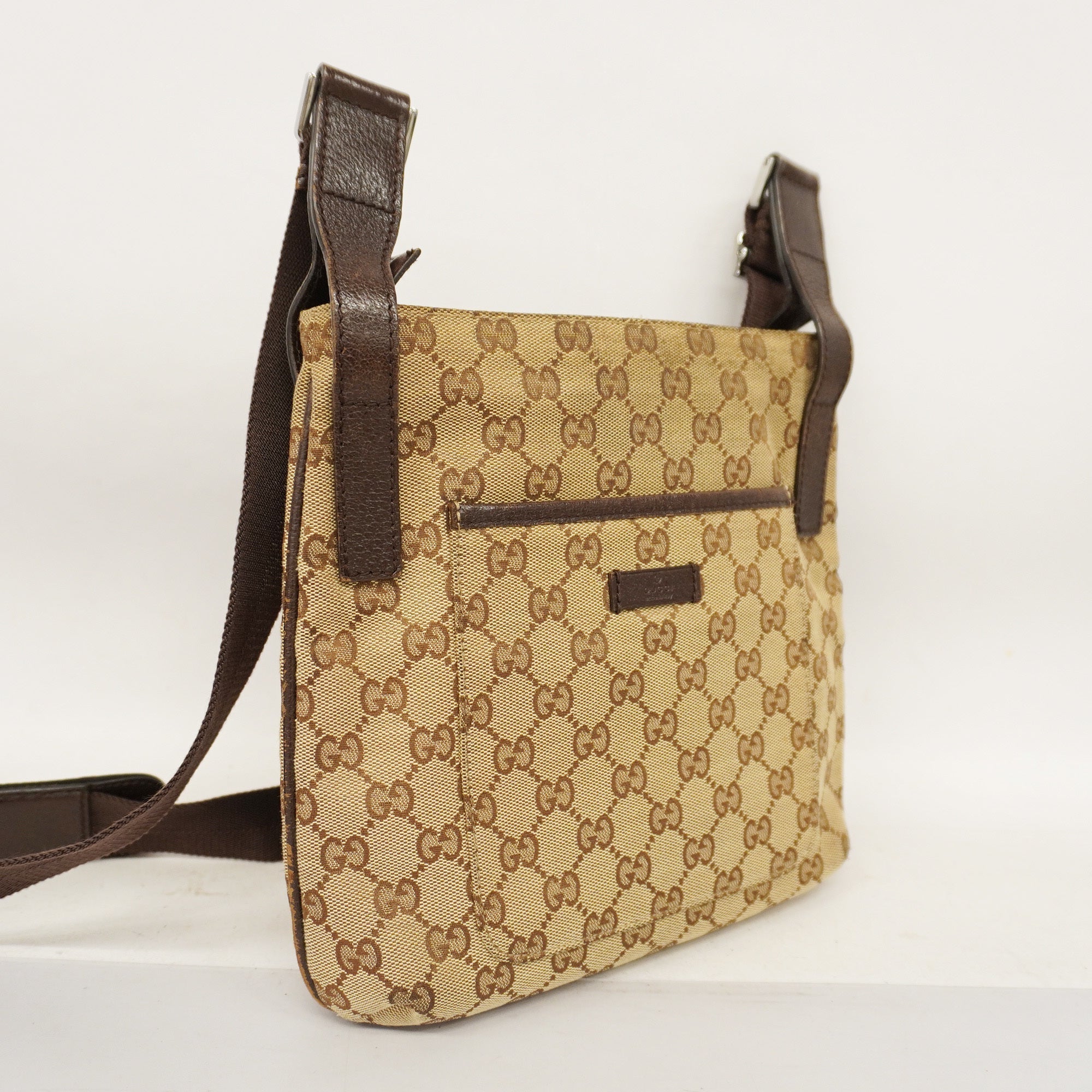 GCCI  GG Canvas Shoulder Bag 122793 Women's Shoulder Bag Beige,Brown