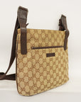 GCCI  GG Canvas Shoulder Bag 122793 Women's Shoulder Bag Beige,Brown