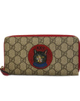GCCI  Mystic Cat 499382 Gold Hardware Women's GG Supreme,Leather Wallet