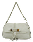GCCI  Bamboo 235320 Women's Leather Shoulder Bag Ivory