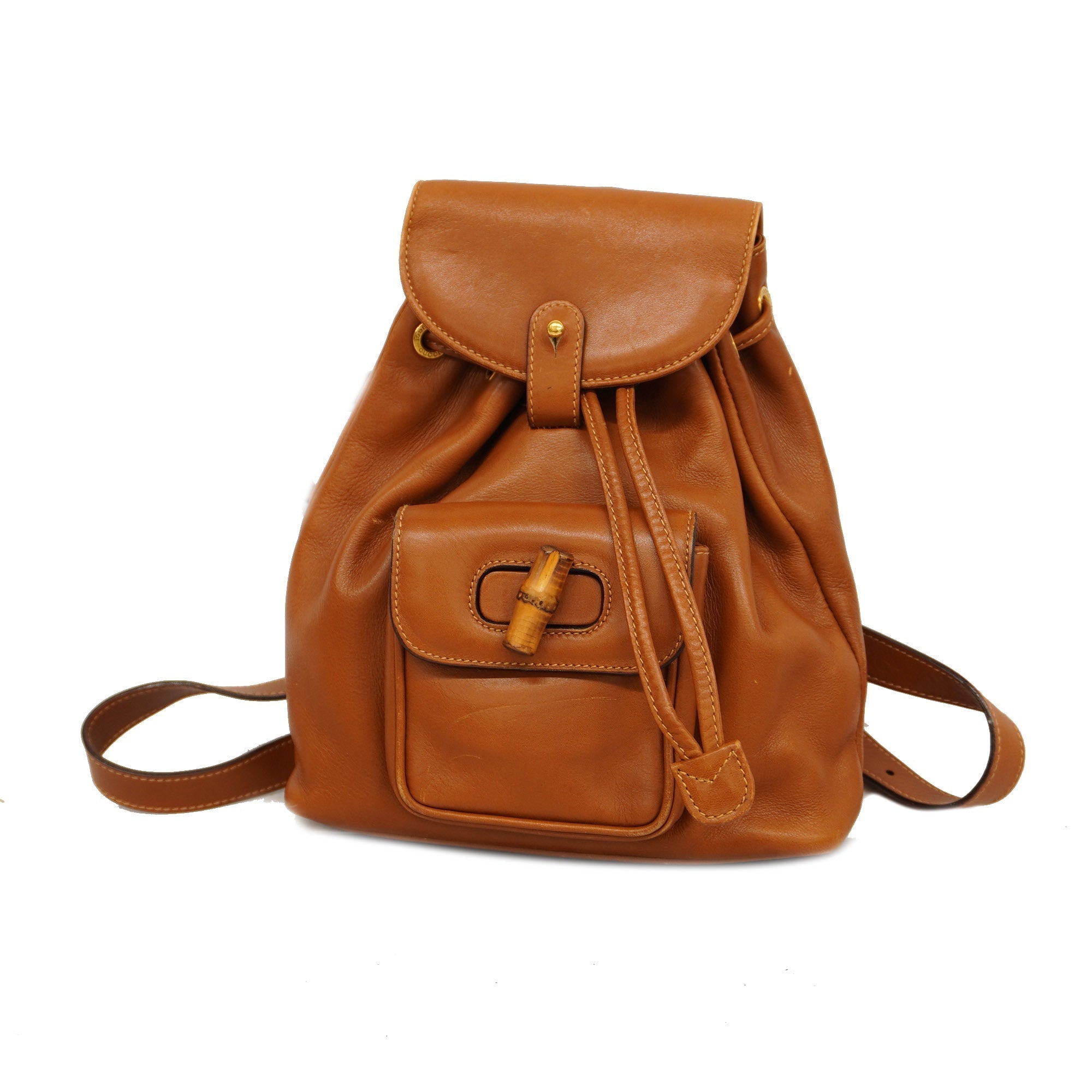 GCCI  Bamboo Rucksack 003 2058 0030 Undefined,Leather Backpack Brown