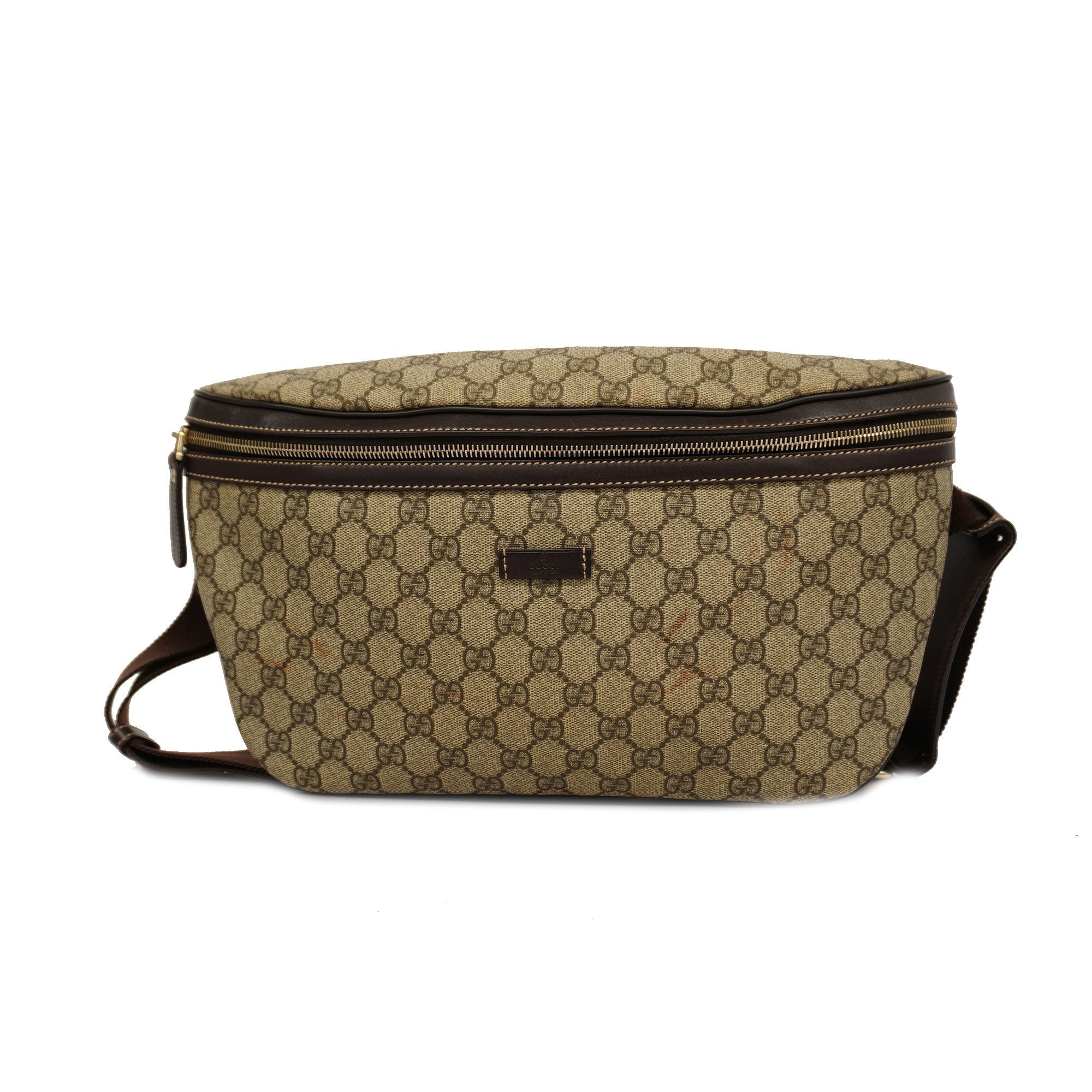 GCCI  Body Bag 211110 Men's GG Supreme Sling Bag Beige,Brown