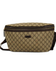 GCCI  Body Bag 211110 Men's GG Supreme Sling Bag Beige,Brown