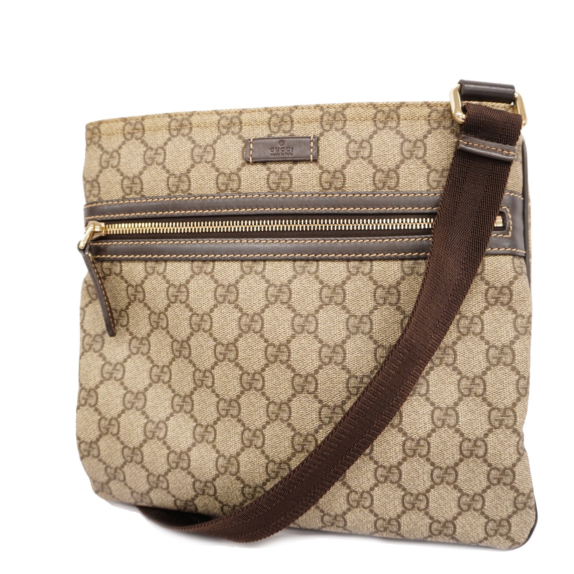 GCCI  GG Supreme 295257 Women's Shoulder Bag Beige,Brown