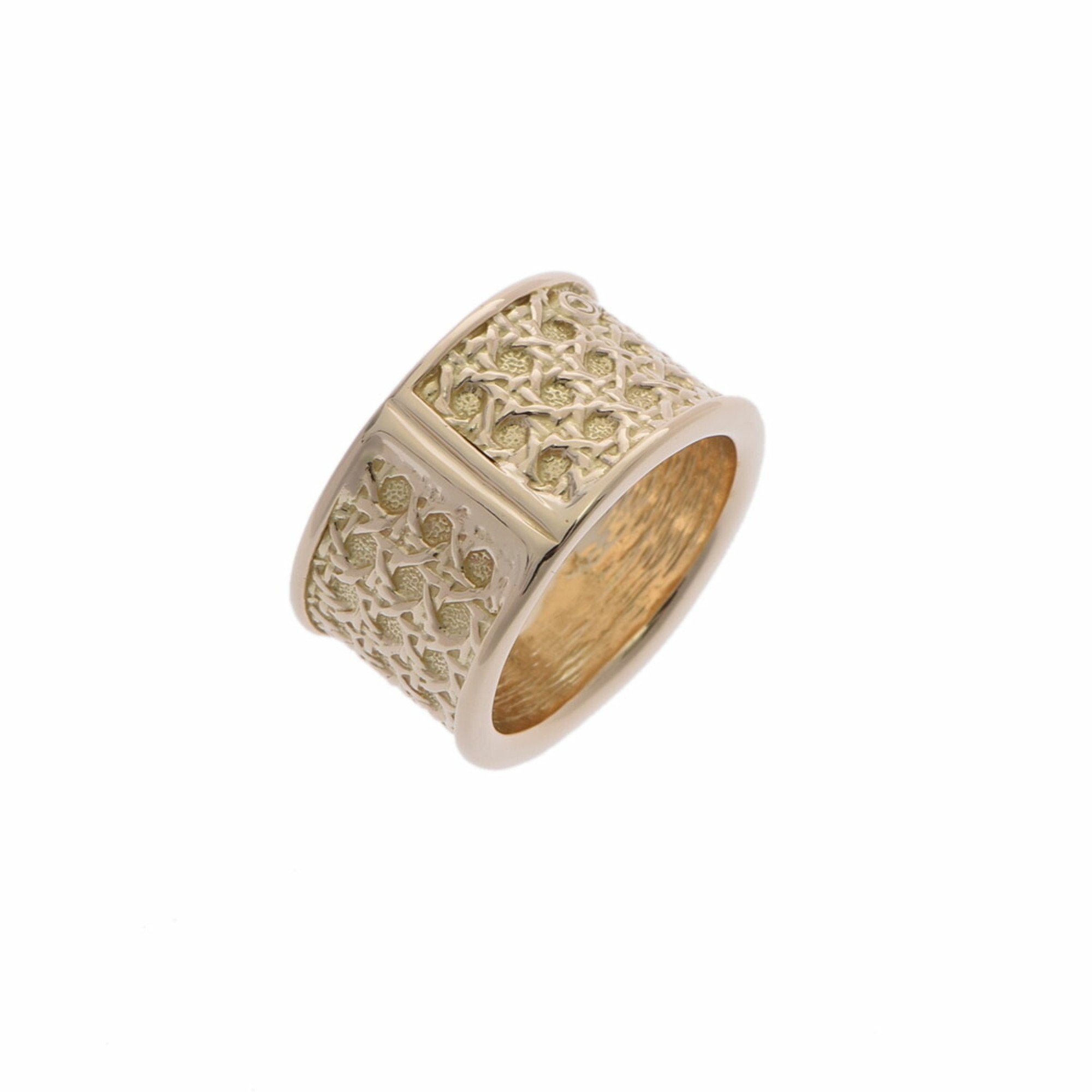 CHRISTIAN D1OR cannage scarf ring No. 11 ladies K18 yellow gold